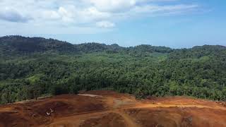 Aerial footage of nickel mining in Indonesia [upl. by Eirrek618]