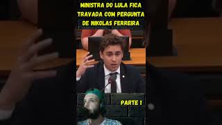 MINISTRA DO LULA FICA TRAVADA COM PERGUNTA DE NIKOLAS FERREIRA PARTE 1 patriotas bolsonaro [upl. by Aiceila]