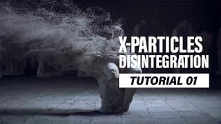 Tutorial xparticles advanced disintegration effect  Octane render [upl. by Assyral]