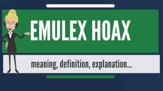 What is EMULEX HOAX What does EMULEX HOAX mean EMULEX HOAX meaning definition amp explanation [upl. by Mcripley]