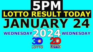 5pm Lotto Result Today January 24 2024 Wednesday [upl. by Terrijo]