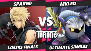 The Throne 2 LOSERS FINALS  MkLeo Joker Meta Knight Vs Sparg0 Cloud Smash Ultimate  SSBU [upl. by Endaira]