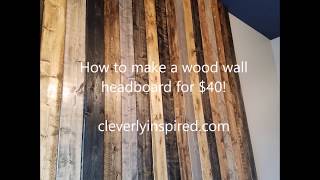 DIY Wood Wall Headboard for 40 [upl. by Eilla]