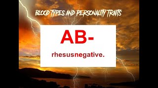 Blood Type AB Negative Personality Traits [upl. by Hctim99]