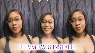 LUVME HAIR💜AFFORDABLE GLUELESS 10 INCH BOB INSTALL [upl. by Htiaf177]