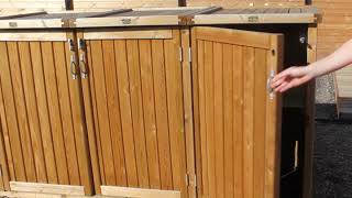 Wheelie Bin Stores and Recycling Bin Storage Containers  Jacksons Fencing [upl. by Lelia]