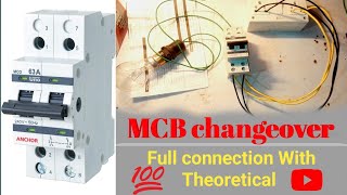 how to connection mcb changeover switch mcb changeoverkaise lagye [upl. by Ahcsas]