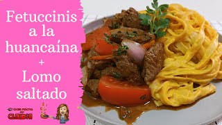 FETUCCINIS A LA HUANCAÍNA  LOMO SALTADO ¡DE SABOR INSUPERABLE [upl. by Jaella676]