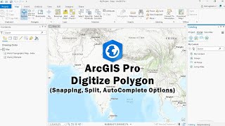 ArcGIS Pro Digitize Polygon Feature Snapping Split and AutoComplete Options [upl. by Ahseat]