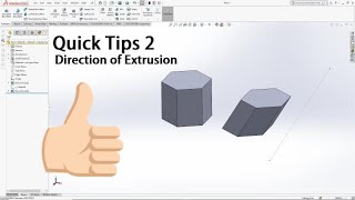 Solidworks Quick Tips 02  Direction of Extrusion [upl. by Acim889]