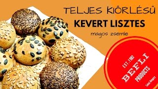 Teljes kiőrlésű kevert lisztes magos zsemle elkészítése [upl. by Haldeman]