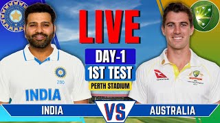 India vs Australia 1st Test Day 1  IND Live Match Today  Live Cricket Match  IND VS AUS LIVE [upl. by Yannodrahc]