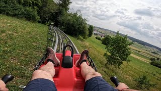 Wiegand Alpine Coaster Bobbahn Donnstetten 2023 POV Onride [upl. by Anale]