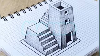 easy 3D drawing [upl. by Lorna]