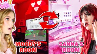 Swapping REAL LIFE Gaming Room With Moody For 24 HOURS Roblox [upl. by Warden]