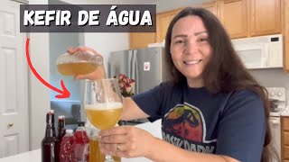 KEFIR DE ÁGUA  COMO FAZER REFRIGERANTE E OS BENEFÍCIOS PROBIÓTICOSTíBICOS [upl. by Bauer243]