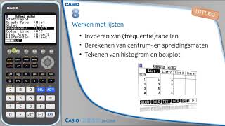 Casio fxCG50  Video 8 Werken met lijsten [upl. by Anitan137]