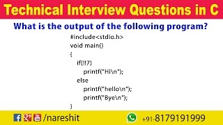 Control Statements  C Technical Interview Questions and Answers  Mr Srinivas [upl. by Atnuahs219]