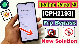 Realme Narzo 20 RMX2193 FRP Bypass  New Solution  All Realme Narzo 102020A3030A FRP Bypass [upl. by Hteik]