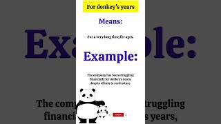 quot For donkeys yearsquot important Idiom for all competitive exams explore idioms youtubeshorts [upl. by Atinot792]