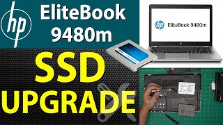 How to Upgrade Storage SSDHDD in HP EliteBook Folio 9480M Laptop  StepbyStep Guide ✅ [upl. by Yehs]