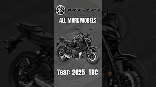 From old to new All Yamaha MT07 Mark Models [upl. by Anahsor]