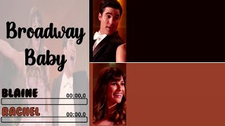 Glee  Broadway Baby  Line Distribution  Lyrics [upl. by Septima398]