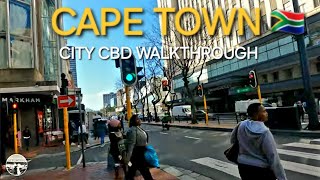 Cape Town South africa Virtual Walking tour  DOWNTOWN WALK  4K HDR [upl. by Edmee]