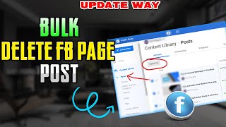 How to bulk delete fb page post  Delete all facebook post in one click [upl. by Burrton]