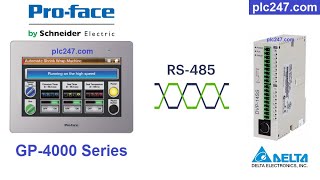 HMI Proface amp PLC Delta DVP Connection [upl. by Laehctim]