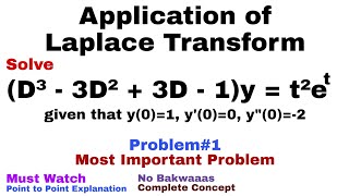 33 Application of Laplace Transform  Complete Concept and Problem1  Most Important Problem [upl. by Durer]