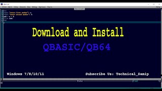 How to Download and Install QBASIC in Windows 10 [upl. by Mont]