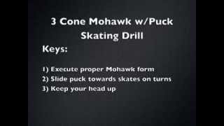 3 Cone Mohawk Drill Hockey Drill [upl. by Lecroy]