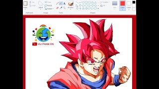 Vẽ Goku Super Saiyan God  Dragon Ball [upl. by Mortensen]