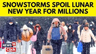 China New Year 2024  Blizzards Disrupt Lunar New Year Travel For Millions In China  News18  N18V [upl. by Ycart]