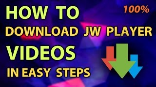 How to download online JW player videos which cannot be downloaded by web browserIDM 100 working [upl. by Anawait]