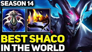 RANK 1 BEST SHACO IN SEASON 14  AMAZING GAMEPLAY  League of Legends [upl. by Ceciley158]