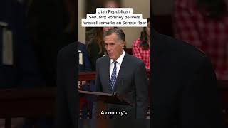 Senator Mitt Romney Farew Message republican Mitt RomneyAmerica Senate [upl. by Odraode]