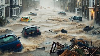 Annonay inondation Ardeche  France hits by flash flood after heavy rain storm [upl. by Audrit]