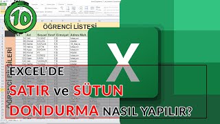 EXCEL SATIR SÜTUN SABİTLEME  KİLİTLEME BAŞLIK SABİTLEME İŞLEMİ [upl. by Eedna564]