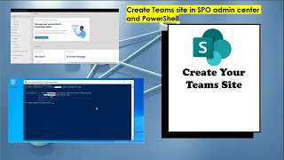 Explained Create Teams site in SPO admin center and PowerShell spo m365 education online [upl. by Jae]