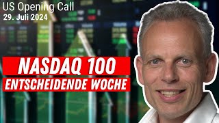 Nasdaq 100 VKorrektur oder Abverkauf FedTechEarnings [upl. by Jerroll]