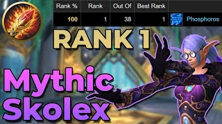 Mythic Skolex  Kyrian Arcane Mage PoV  100 Log Rank 1 [upl. by Jempty]