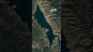 Lowest 1992 and Highest 2023 Water Level in Lake Berryessa california  shortstimelapse [upl. by Surat557]