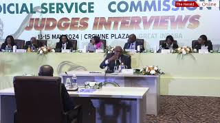 Aspiring judge candidate Chiwaridzo Marko Tafirenyika appears before the JSC panel [upl. by Poliard461]