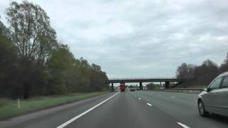 Driving On M6 Motorway From J20 Appleton To Knutsford Services Cheshire England 16th April 2012 [upl. by Mcclure]