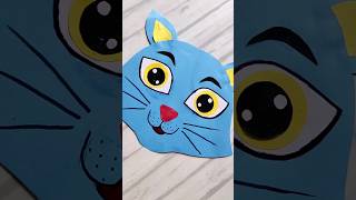 Cat face mask  cat mask  how to make cat mask  Paper mask  cat craft cat facemask mask [upl. by Neddra]