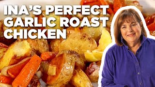 Ina Gartens Perfect Garlic Roast Chicken  Barefoot Contessa  Food Network [upl. by Nomis332]