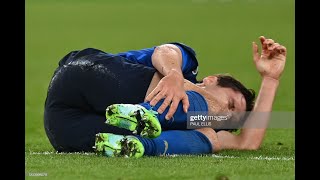 Federico Chiesa Injury Italy vs England 11 [upl. by Alrich]