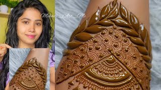 New Pattern Leaf Mehndi Design 😍  Mehandi  Mehndi Art Me  Mehndi Artist Rashmita [upl. by Mateo]